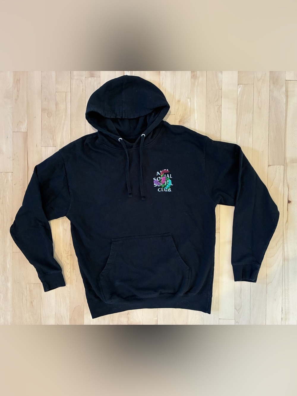 Anti Social Social Club ASSC Guard Down Floral Rose Hoodie Large
